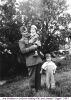 Joe Webber in uniform holding Pat and Joseph 'Jigger' 1941